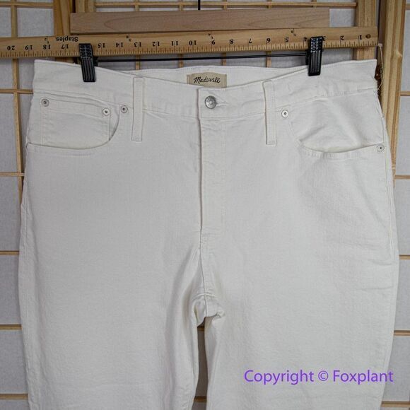 NEW Madewell‎ Mid-Rise Perfect Vintage Straight Jean in Tile White, 33 - Picture 4 of 16